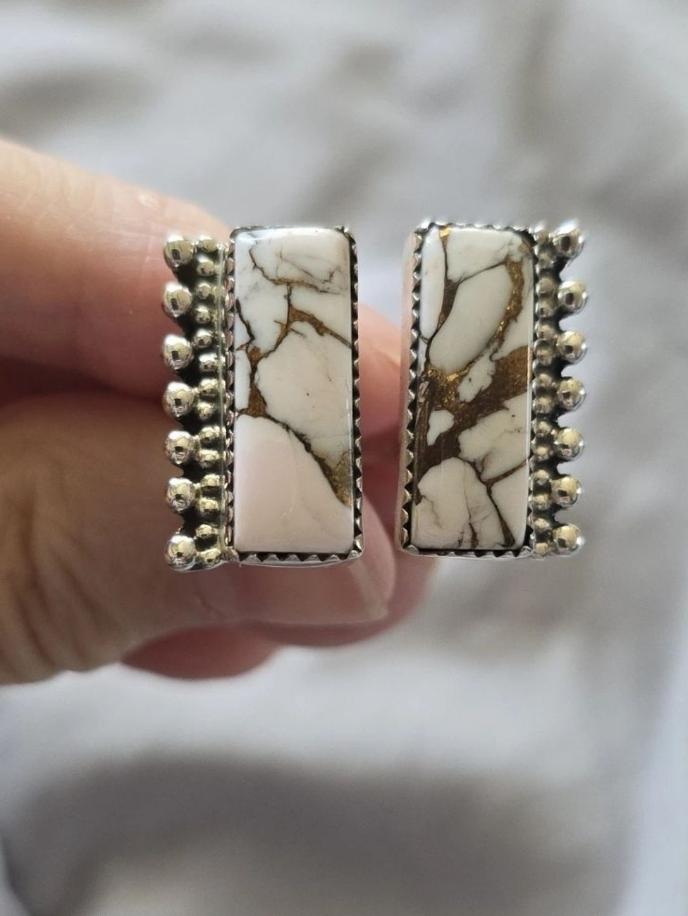 Angel Dahlia Floater Sterling Silver Ring Southwestern